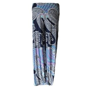 Navy & Pink Fold Over Band Barbie Palazzo Pants